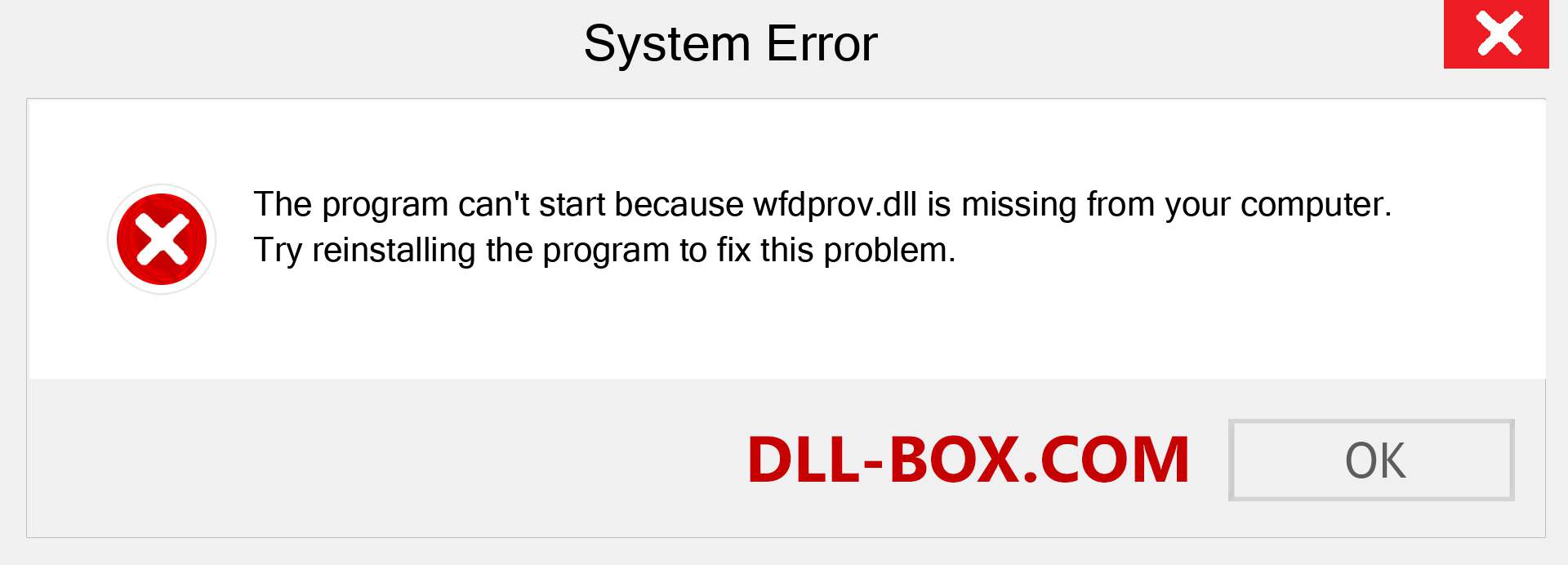 wfdprov.dll file is missing?. Download for Windows 7, 8, 10 - Fix  wfdprov dll Missing Error on Windows, photos, images